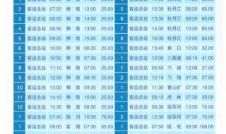 哈尔滨到沈阳火车时刻表